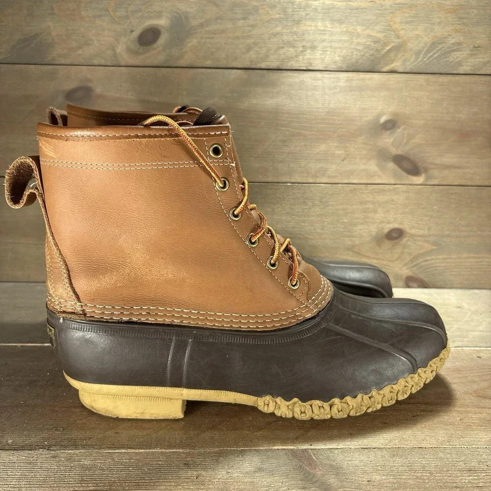 ll bean duck boots mens size 12 shoes brown hunting winter waterproof boots